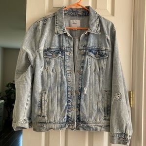 Old Navy Distressed Jean Denim Jacket